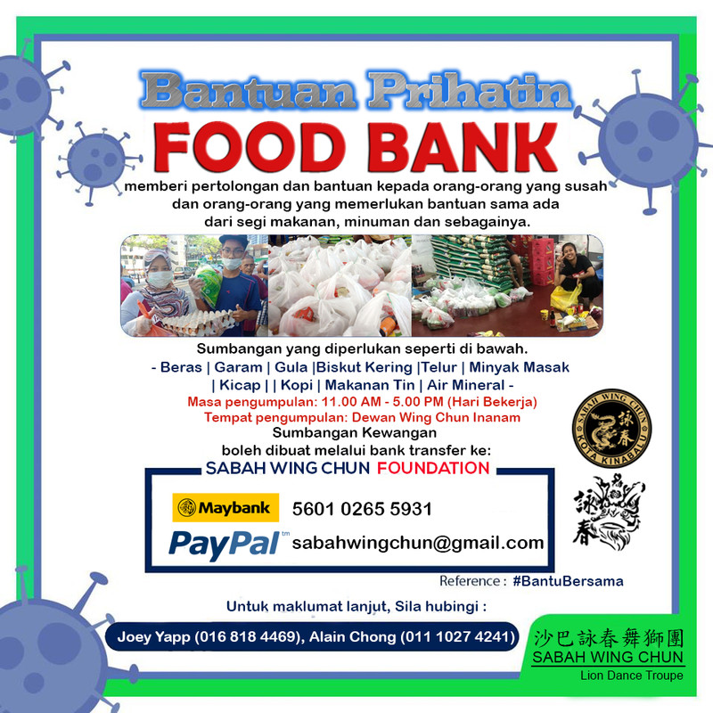 Bantuan Prihatin FOOD BANK Sabah Wing Chun